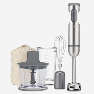 Cuisinart SmartStick 2-Speed Corded Hand Blender with Chopper & Whisk Attachments, Stainless Steel