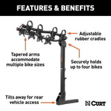 CURT 12126 Premium Hitch-Mounted Bike Rack (4-Bike, 2-in Shank) image 4