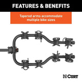 CURT 12126 Premium Hitch-Mounted Bike Rack (4-Bike, 2-in Shank) image 6