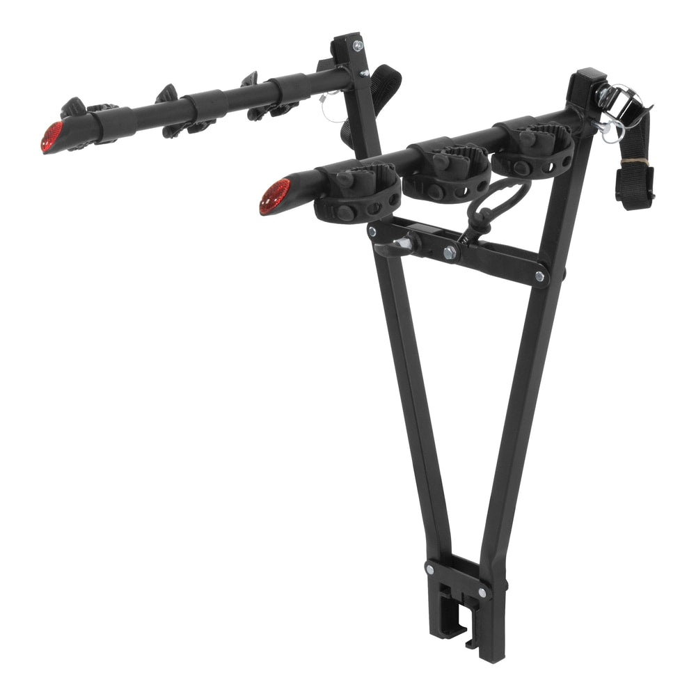 CURT 18013 Clamp-On 3-Bike Hitch Mount Bike Rack, Fits Over 2-in Receiver, Black