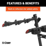 CURT 18013 Clamp-On 3-Bike Hitch Mount Bike Rack, Fits Over 2-in Receiver, Black image 5