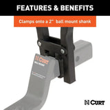 CURT 18013 Clamp-On 3-Bike Hitch Mount Bike Rack, Fits Over 2-in Receiver, Black image 7