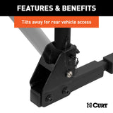 CURT 18021 Hitch Mounted Bike Rack, Fits 1-1/4" and 2" Receiver, 2 Bikes image 7