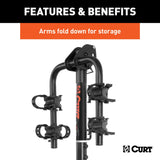 CURT 18021 Hitch Mounted Bike Rack, Fits 1-1/4" and 2" Receiver, 2 Bikes image 8