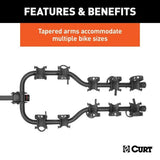 CURT 18065 Premium 5-Bike Two Arm Hitch Mount Bike Rack, Fits 2-in Receiver, Black image 6