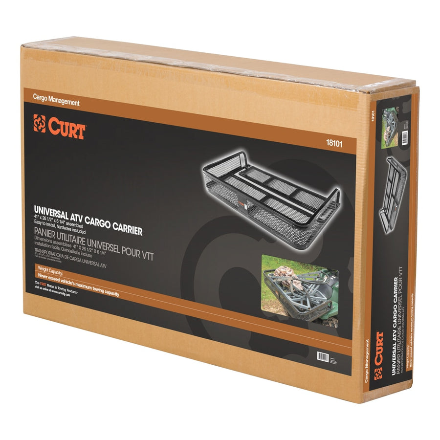 CURT 18101 Black Steel Universal ATV Cargo Carrier, 41-in x 26-in