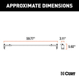 CURT 18119 Quick-Release Roof Rack Crossbars, Black Steel, Select Jeep Wrangler JK image 5