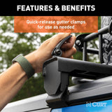 CURT 18122 Quick-Release Roof Rack Crossbars, Black Steel, Select Jeep Wrangler JK image 5