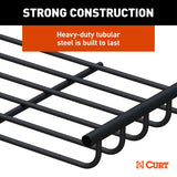 CURT 18124 Steel Roof Rack Cargo Basket/Carrier Extension, Black, 6-sq.ft image 7