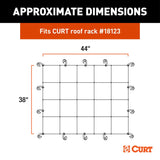 CURT 18218 Elastic Cargo Net with Hooks for Roof Basket, 44 x 36-in image 8