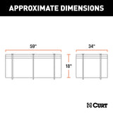 CURT 18221 Weather-Resistant Vinyl Roof Top Cargo Bag, Black, 59 x 34 x 21-in image 3