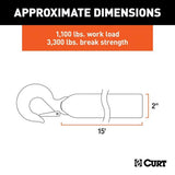 CURT 29450 15-ft Winch Strap with Snap Hook (1,100-lb) image 5
