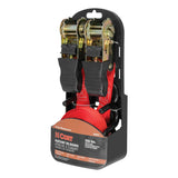 CURT 83001 10-ft Red Cargo Straps with S-Hooks (500-lb, 2-pk) image 2