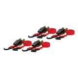 CURT 83002 16-ft Red Cargo Straps with S-Hooks (500-lb, 4-pk)