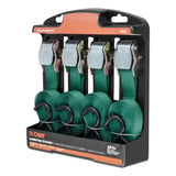 CURT 83016 Cargo Straps with S-Hooks, Dark Green, 300-lb, 16-ft, 4-pk image 2