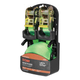 CURT 83028 16-ft Lime Green Cargo Straps with S-Hooks (1,100-lb, 2-pk) image 3