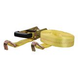 CURT 83047 Cargo Strap with J-Hooks, Yellow, 3,333-lb, 27-ft