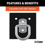 CURT 83607 Tie-Down Anchor Backing Plate, 6-in image 3