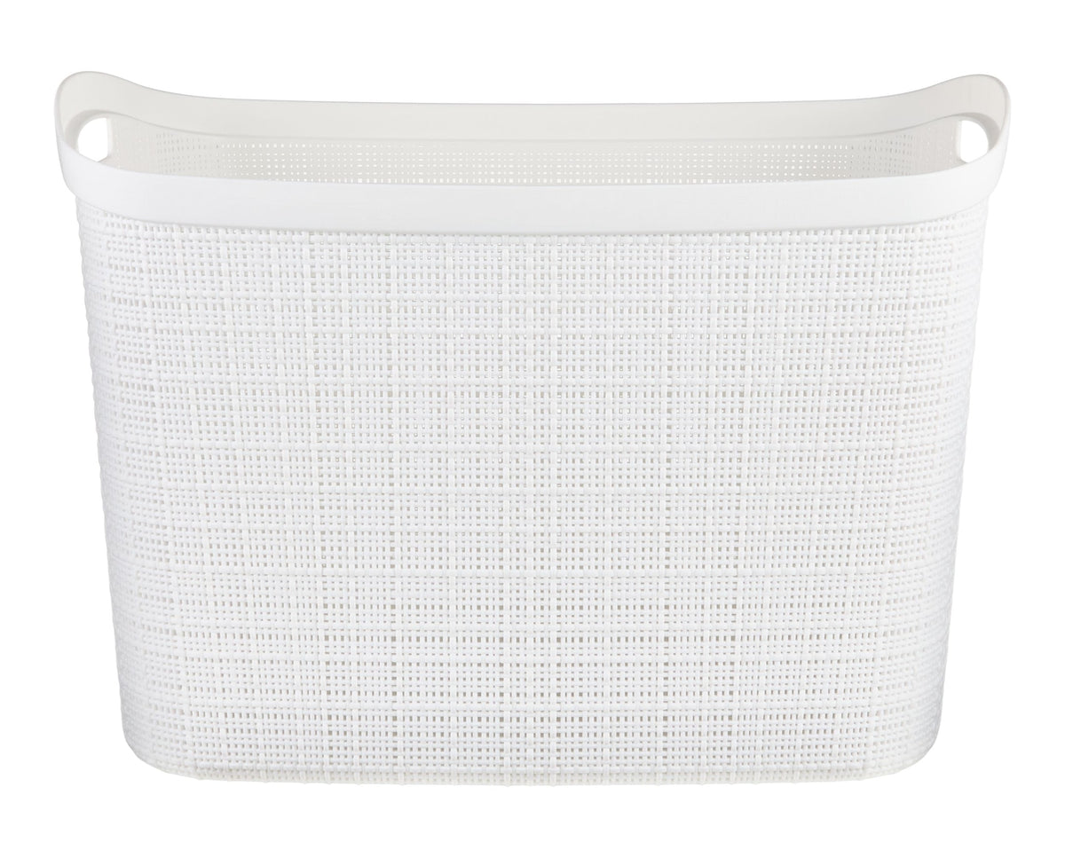 Curver Extra Large Jute Weave Storage Basket, White