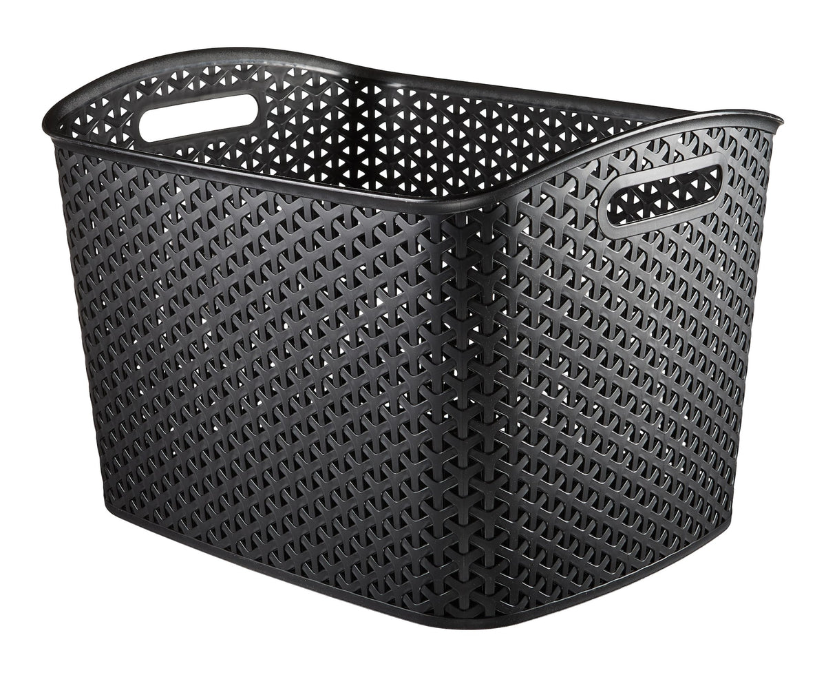 Curver My Style Extra Large Woven Storage Basket, Black