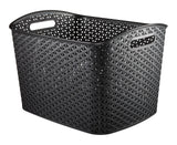 Curver My Style Extra Large Woven Storage Basket, Black