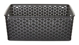 Curver My Style Woven Storage Basket, Medium, Black