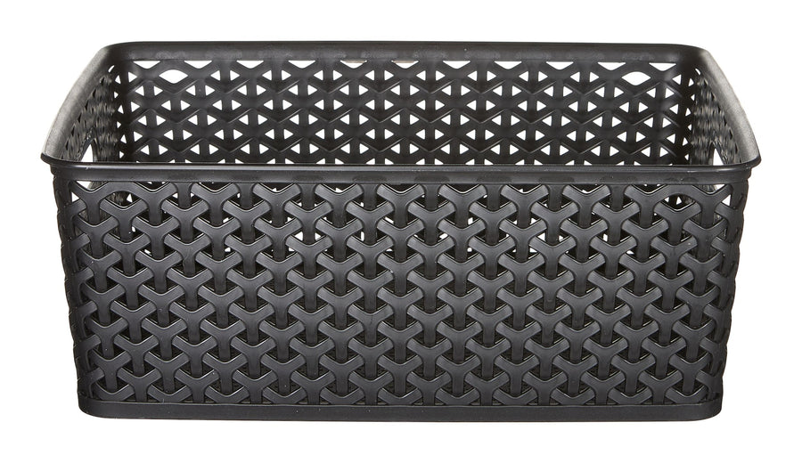Curver My Style Woven Storage Basket, Medium, Black