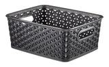 Curver My Style Woven Storage Basket, Small, Black
