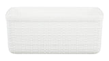 Curver Small Jute Weave Nesting Storage Basket, White