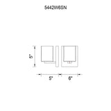CWI Lighting Cristini 1-Light Nickel Bathroom Sconce image 6