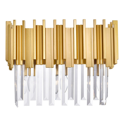 CWI Lighting Deco 3-Light Medallion Gold Vanity Light