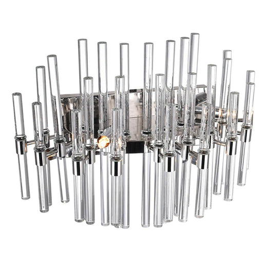 CWI Lighting Miroir 4-Light Nickel Vanity Light