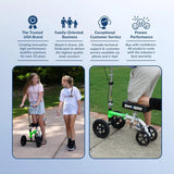 Hybrid - Most Compact All Terrain Knee Scooter for Adults for Foot Surgery Heavy Duty Knee Walker for Broken Ankle Foot Injuries Recovery Leg Scooter Best Knee Crutch Alternative (Green) image 2