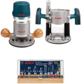 BOSCH 1617EVSPK Wood 12 Amp Router Tool Combo Kit - 2.25 Horsepower Plunge Router & Fixed Base with a Variable Speed image 4