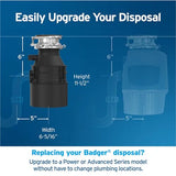 InSinkErator Badger 5 Garbage Disposal, 1/2 HP Continuous Feed, Durable Steel, Easy Install image 4