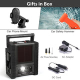 ZD-529 Solar Portable Power Station 2000 Amps Jump Starter, 260 PSI Air Compressor, 12V Car Battery Charger with 400W Inverter Dual AC/DC/USB Output, Emergency Backup Power with Flashlights image 2