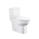 Danze 1-Piece Elongated Toilet Bowl with Soft Close, White, 3.8/4.8-L