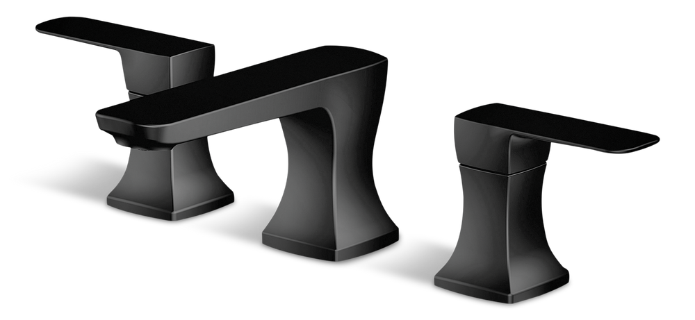 Danze Aztek Double Handle Widespread 8-in Centreset Bathroom Sink Faucet with Pop-up Drain, Matte Black