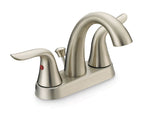 Danze Plymouth Double Handle 4-in Centreset Bathroom Sink Faucet with Pop-Up Drain, Brushed Nickel