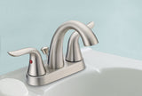 Danze Plymouth Double Handle 4-in Centreset Bathroom Sink Faucet with Pop-Up Drain, Brushed Nickel image 4