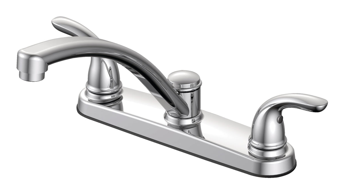Danze Renovate Double Handle Kitchen Faucet, Chrome