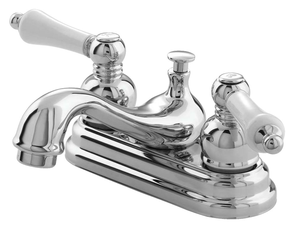 Danze Sheridan Double Handle 4-in Centreset Bathroom Sink Faucet with Pop-Up Drain, Chrome