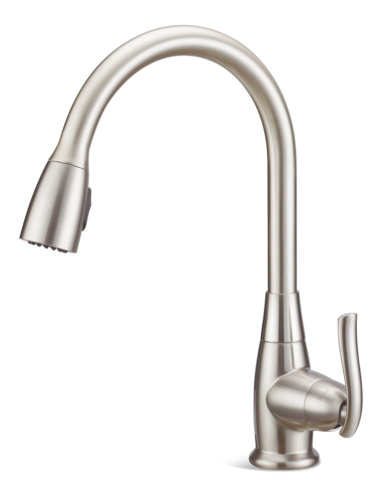 Danze Terrazo Single Handle Pull Down Kitchen Faucet, Stainless Steel