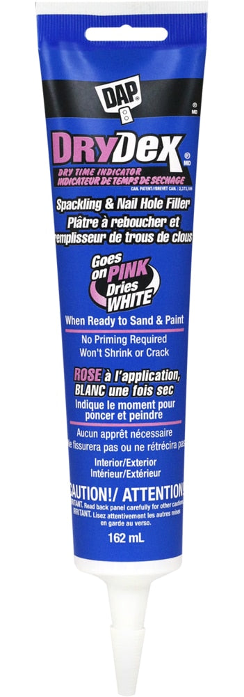 DAP DryDex Spackling Nail & Hole Repair Filler with Dry Time Indicator, Shrink-Proof, 162-mL