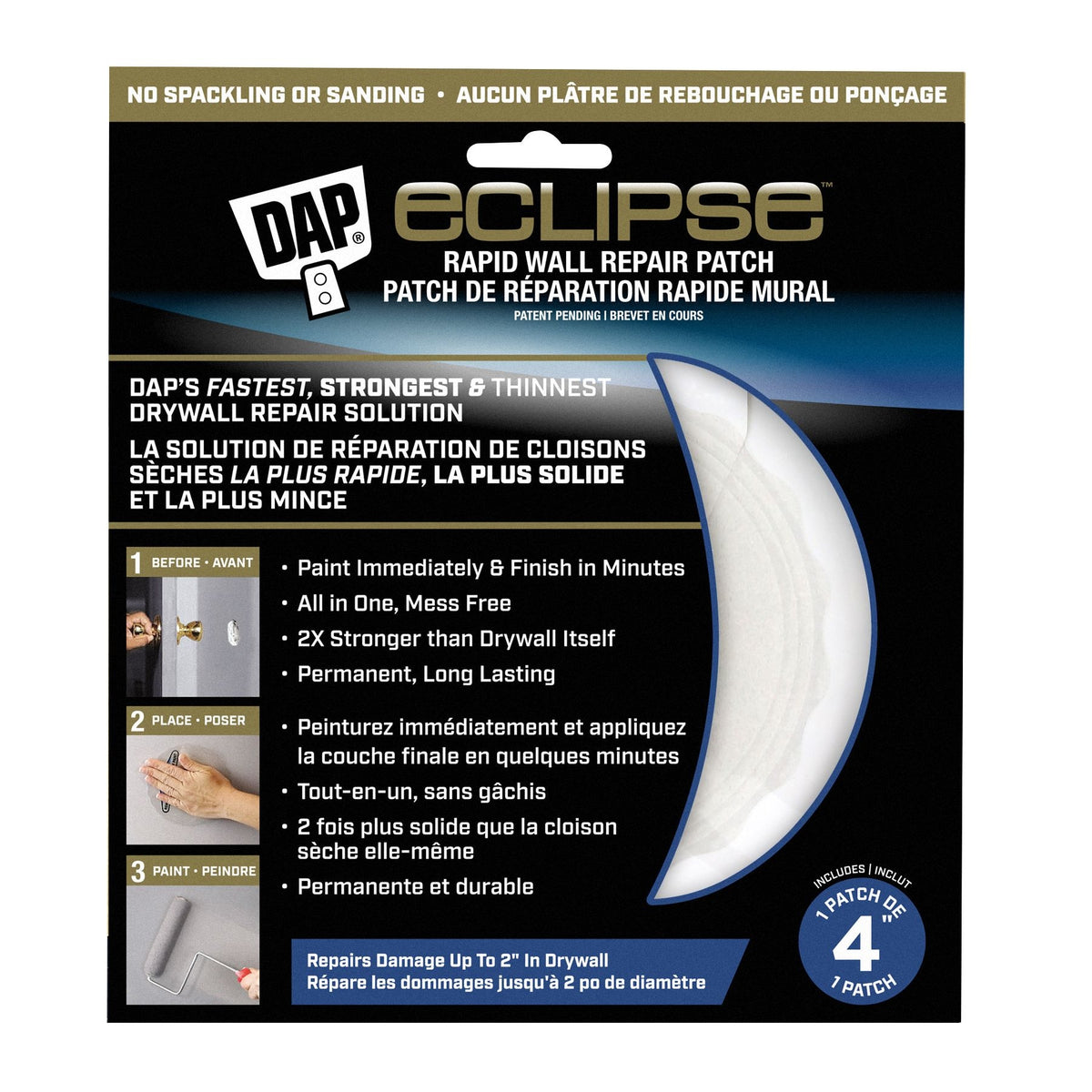 DAP Eclipse Wall Repair Patch, 4-in