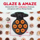Dash Express Mini Compact Electric Donut Maker, Non-Stick Surface, Aqua image 8