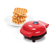 Dash Heart Compact Mini, Non-Stick Waffle Maker, Red image 2