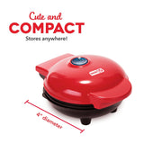 Dash Heart Compact Mini, Non-Stick Waffle Maker, Red image 6