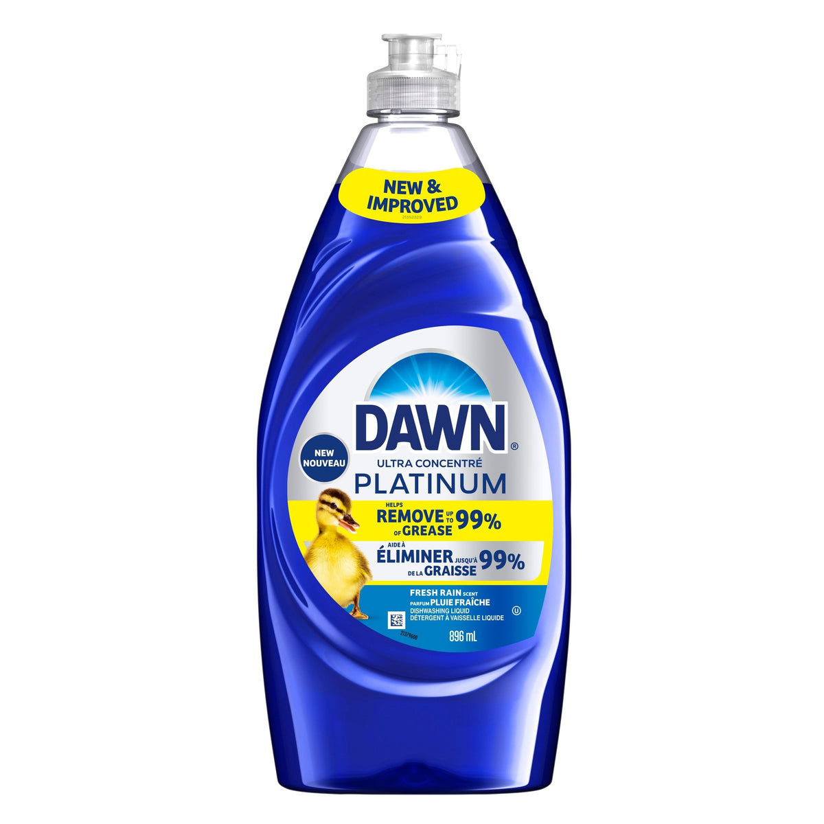 Dawn Platinum Liquid Dish Detergent, Refreshing Rain, 896-mL