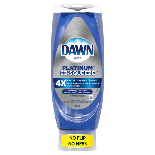 Dawn Ultra Platinum EZ-Squeeze Liquid Dish Soap, Rainshower Scent, 535-mL